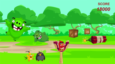 gioco Angry Birds cannon, progettato da Altercodex srl per Coin Line oy